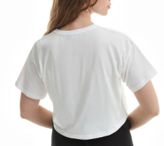 Göz Nakışlı Baskılı Crop T-Shirt