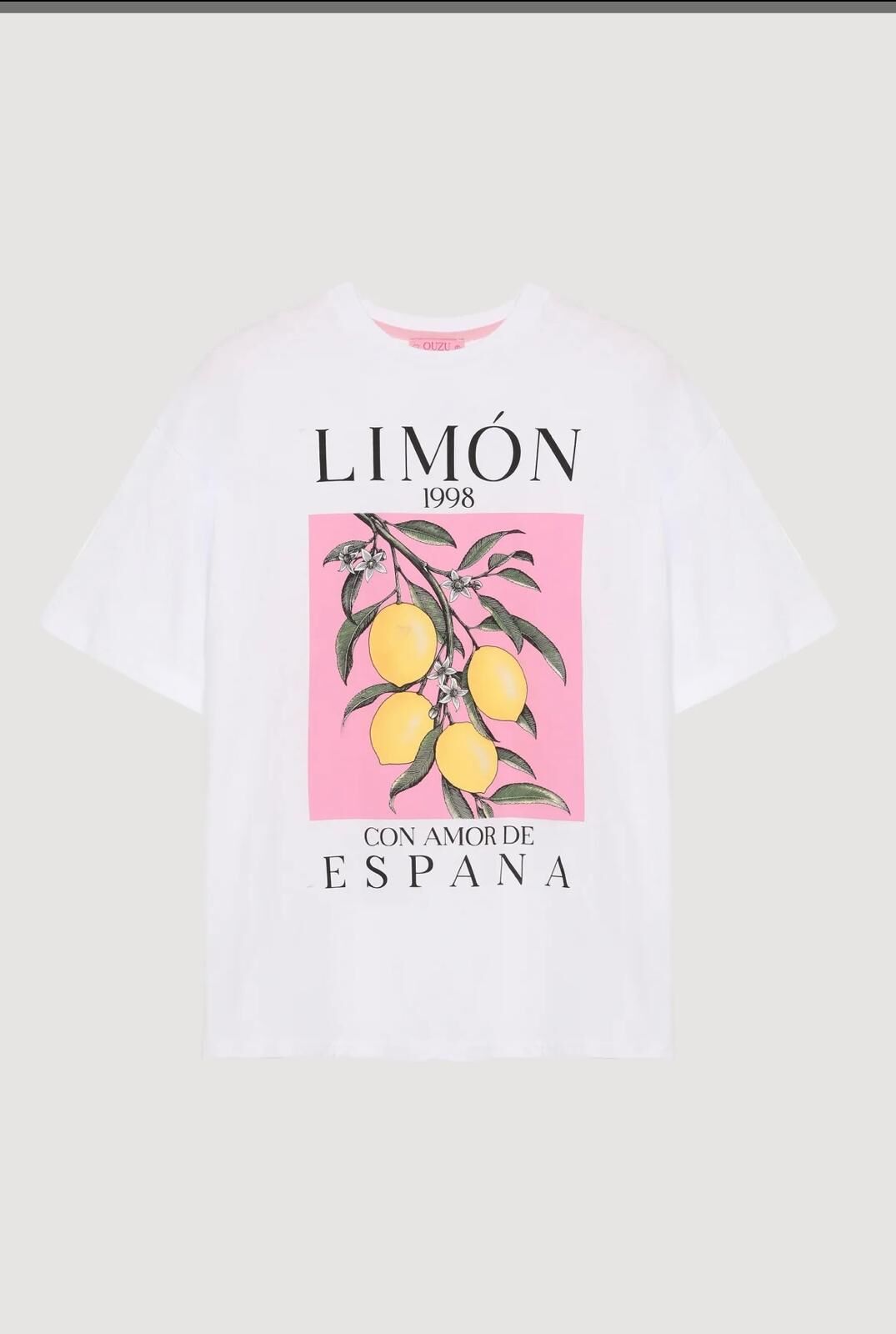 Limon Baskılı Beyaz T-Shirt