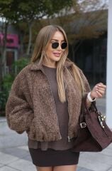 Yarasa Kol Bomber Ceket Kahve