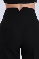 CİGARETTE PAÇA PENSLİ YÜKSEK BEL PANTOLON