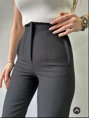 CİGARETTE PAÇA PENSLİ YÜKSEK BEL PANTOLON