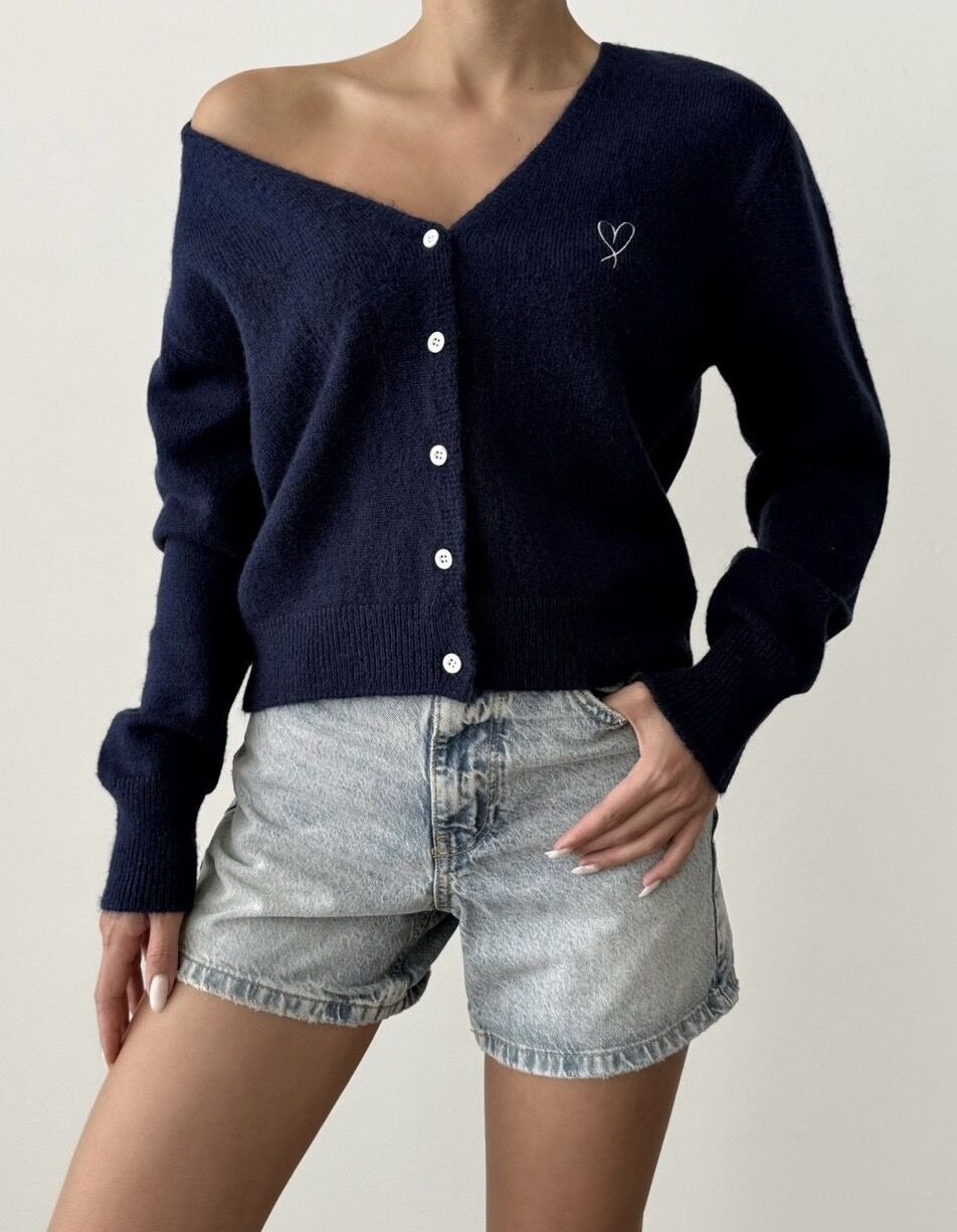 Pinterest Hırka Standart Bedenli Lacivert