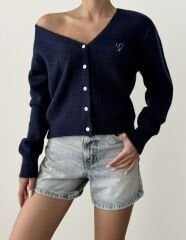 Pinterest Hırka Standart Bedenli Lacivert